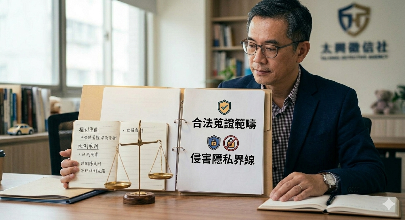 蒐證與侵害隱私的界線在哪？一次看懂法律紅線｜=｜太興徵信社徵信Q&A解答